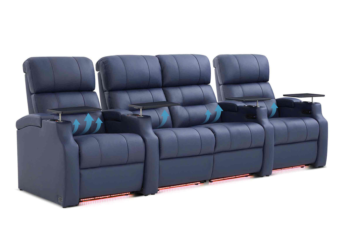 Weilianda Vanguard Lumbar Series Zero Gravity Seating Row of 4 with Integrated Lumbar Support