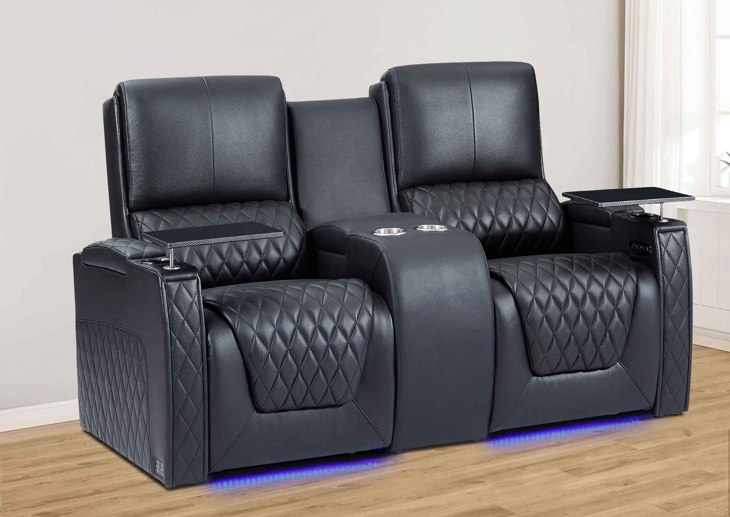 Center Storage Console for Home Theater Seating Recliner Sofa