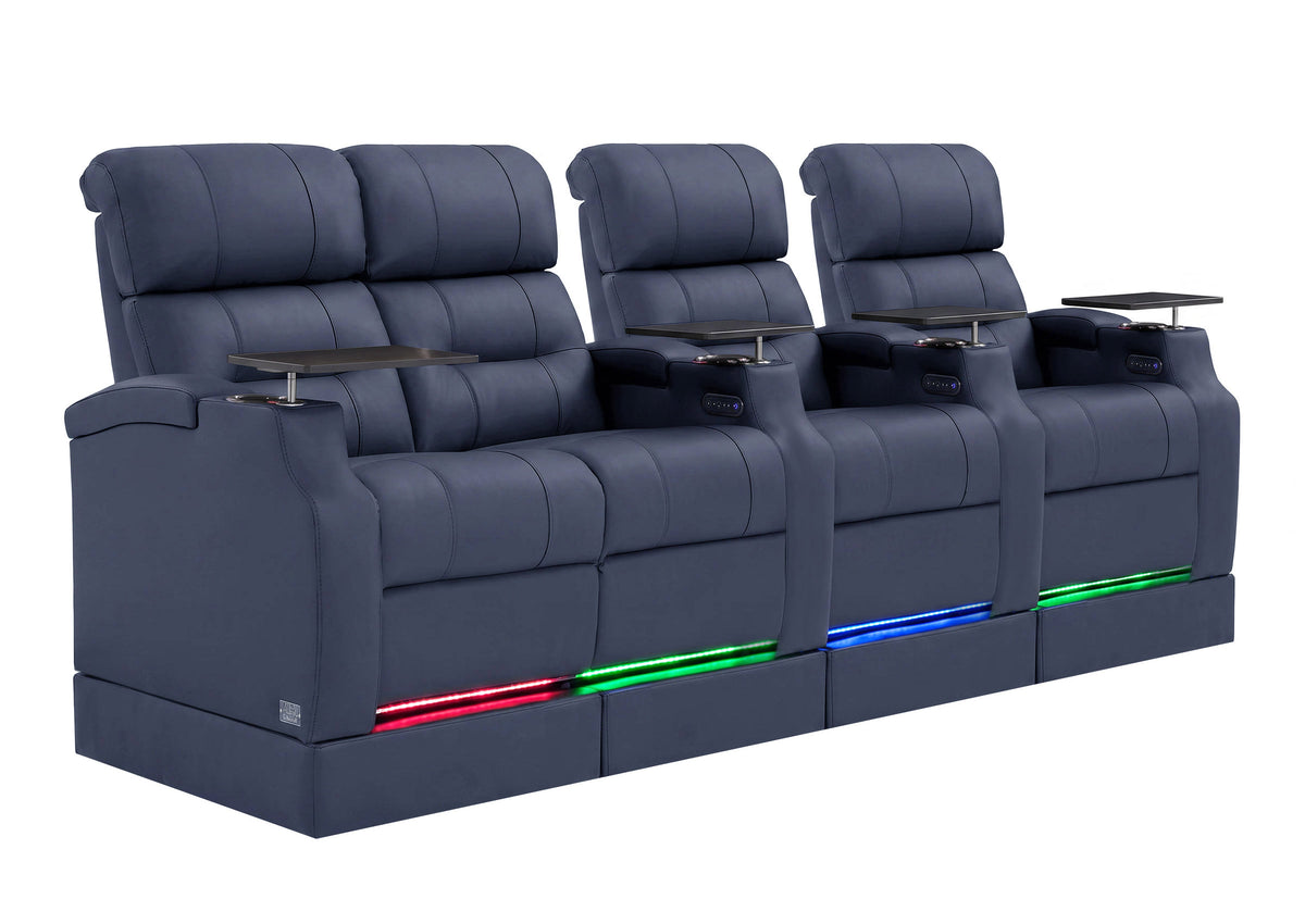 Weilianda Vanguard Riser Series 4-Seat Home Power Recliner | 7-Color RGB Lighting