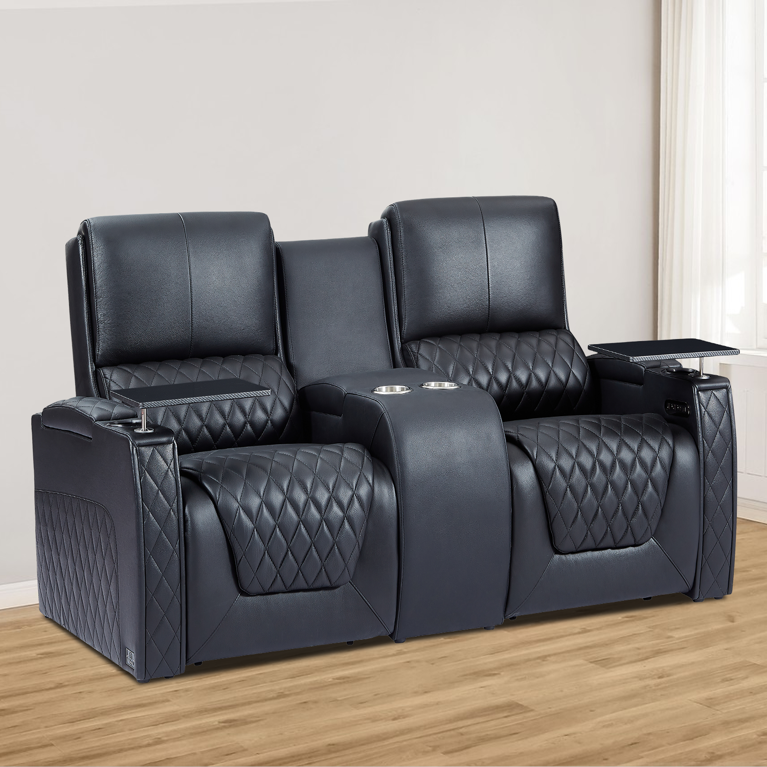 Center Storage Console for Home Theater Seating Recliner Sofa