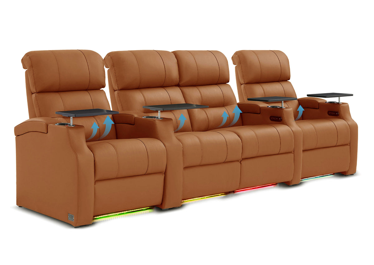 Weilianda Vanguard Lumbar Series Zero Gravity Seating Row of 4 with Integrated Lumbar Support