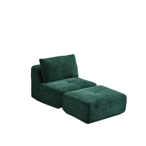Plush 2-Seater Cloud Sofa in Soft Corduroy with Deep Memory Foam Comfort