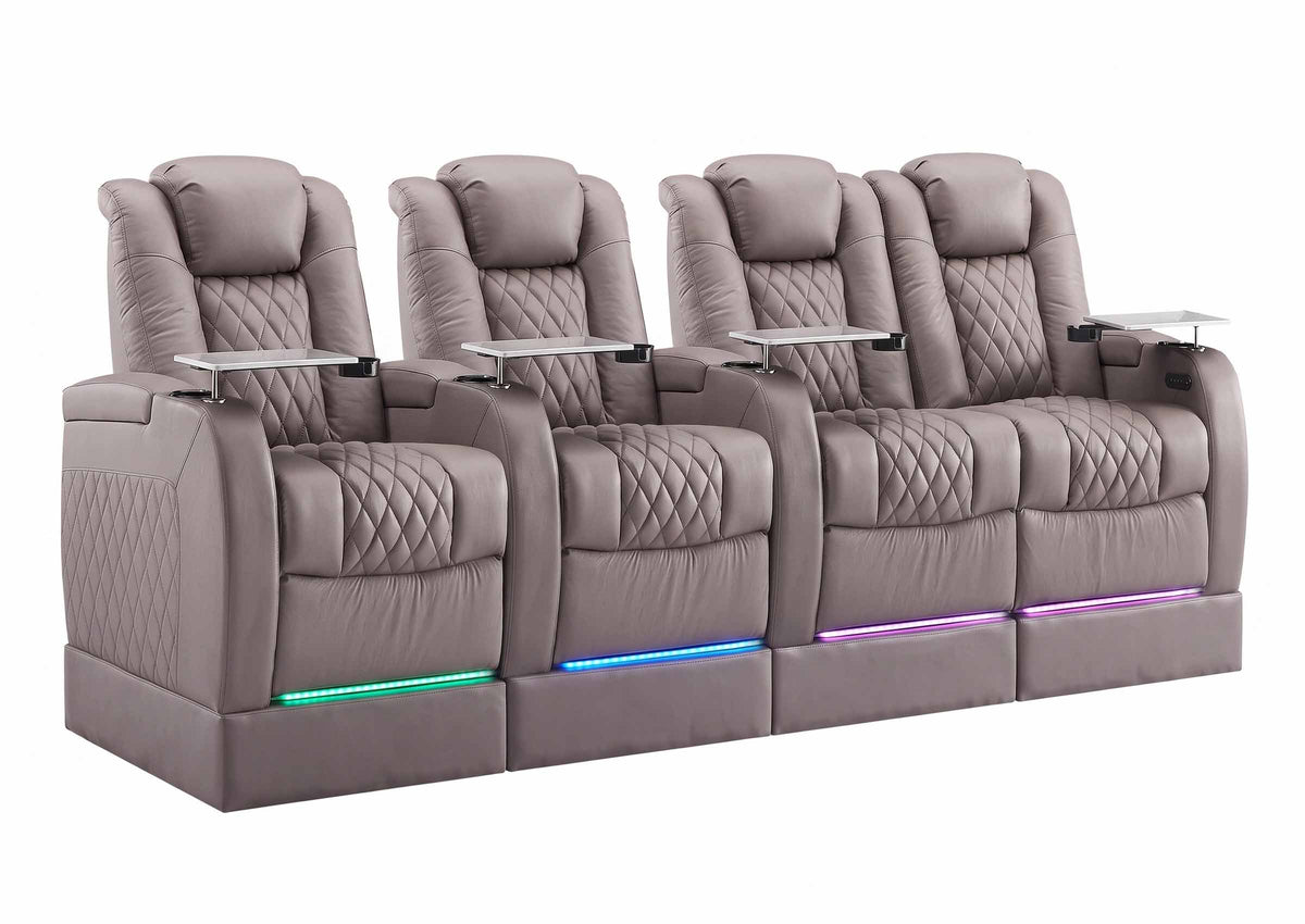 Weilianda FortLux Riser Series 4-seat Home Cinema Sofa | 7 Color LED Lighting