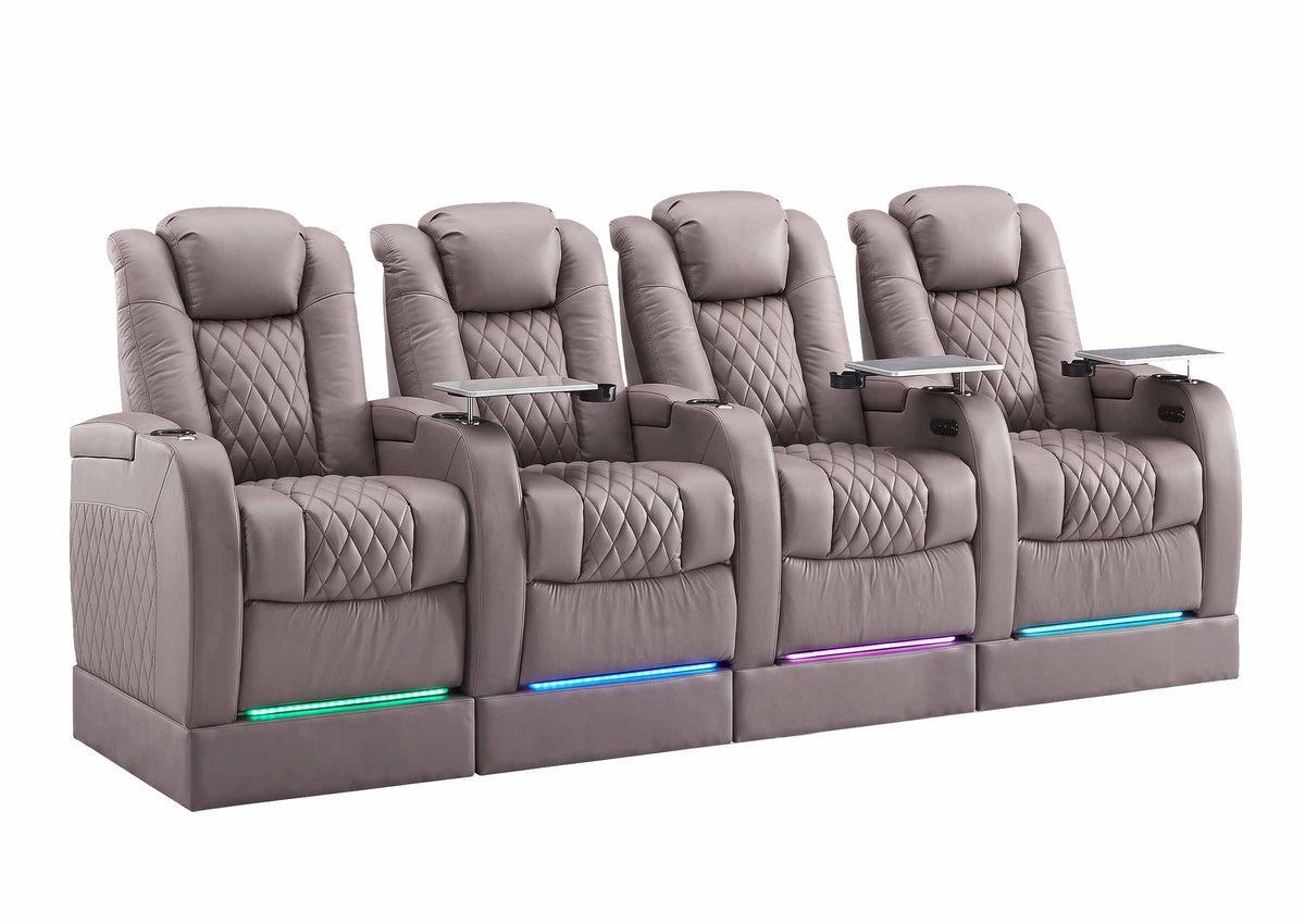 Weilianda FortLux Riser Series 4-seat Home Cinema Sofa | 7 Color LED Lighting