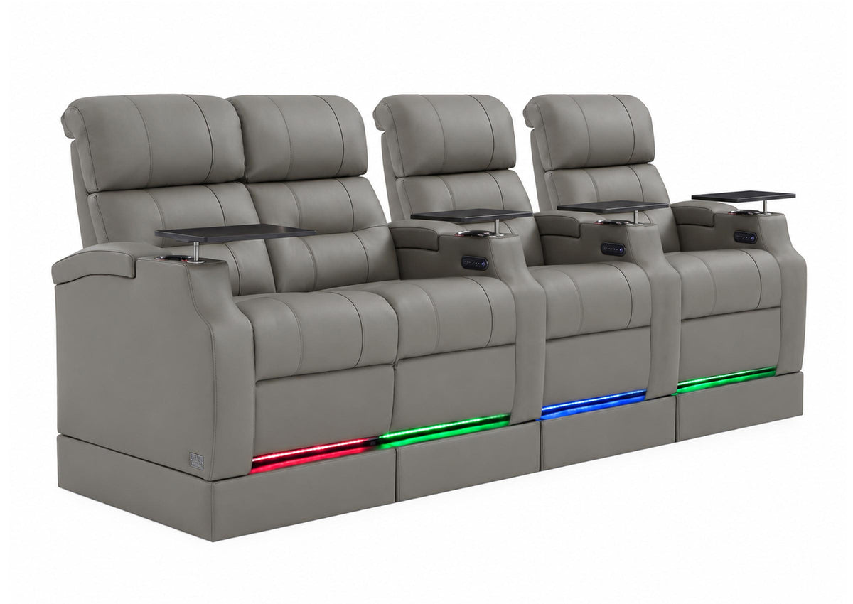 Weilianda Vanguard Riser Series 4-Seat Home Power Recliner | 7-Color RGB Lighting
