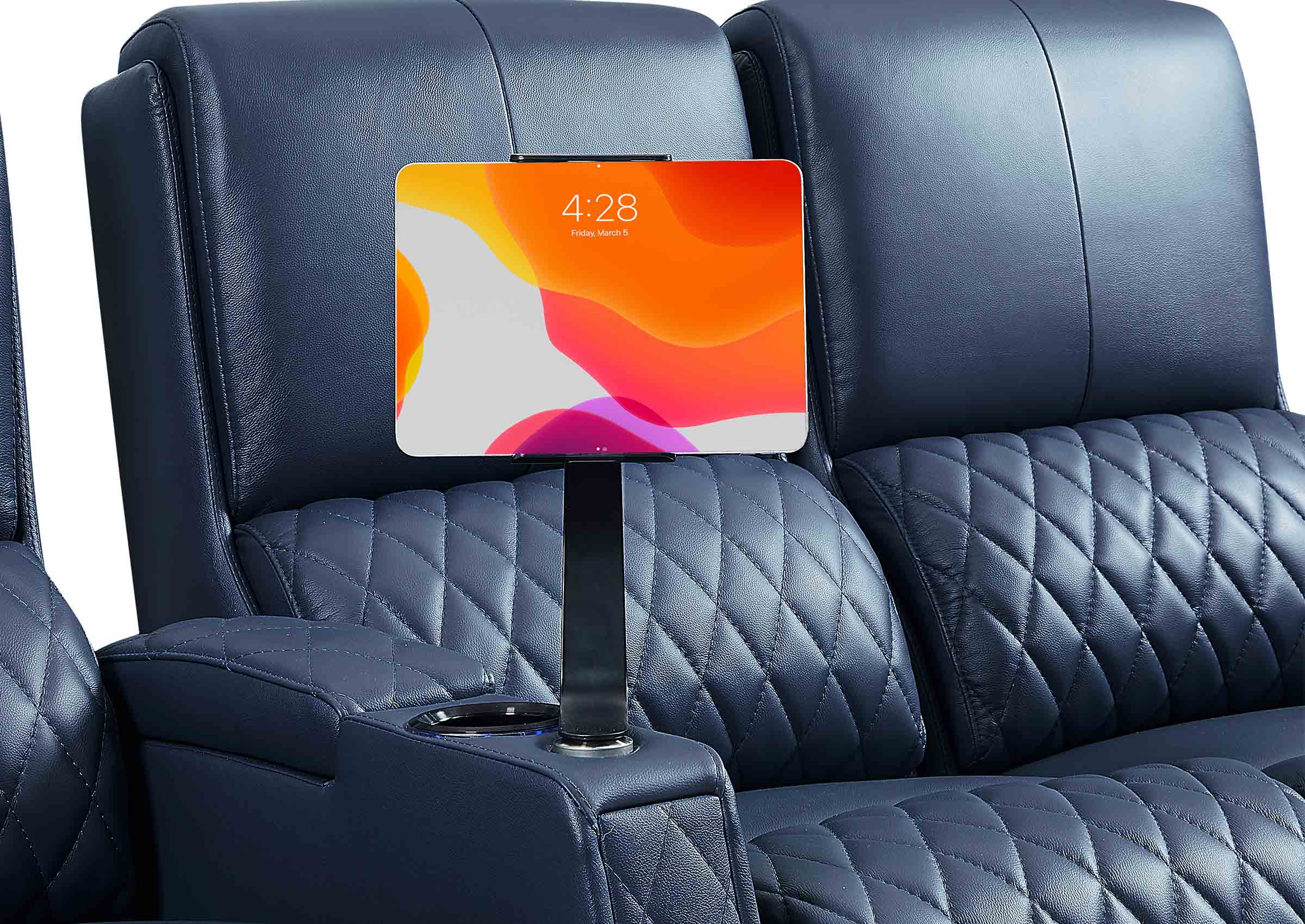 OPENED BOX-CLOSEOUT! Premium Leather Theater Seats for Media Room Four-Seat | Zero Gravity Recliner