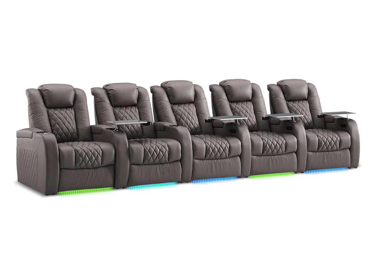 Weilianda FortLux XL Series - Oversized Comfortable Seating | Five-Seat Home Cinema Sofa with Top Grain Leather