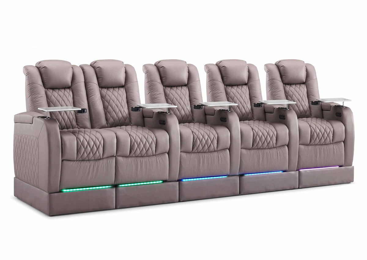 Weilianda FortLux Riser Series 5-seat Home Theater Recliner | Zero Gravity,Adjustable Headrest & Lighting