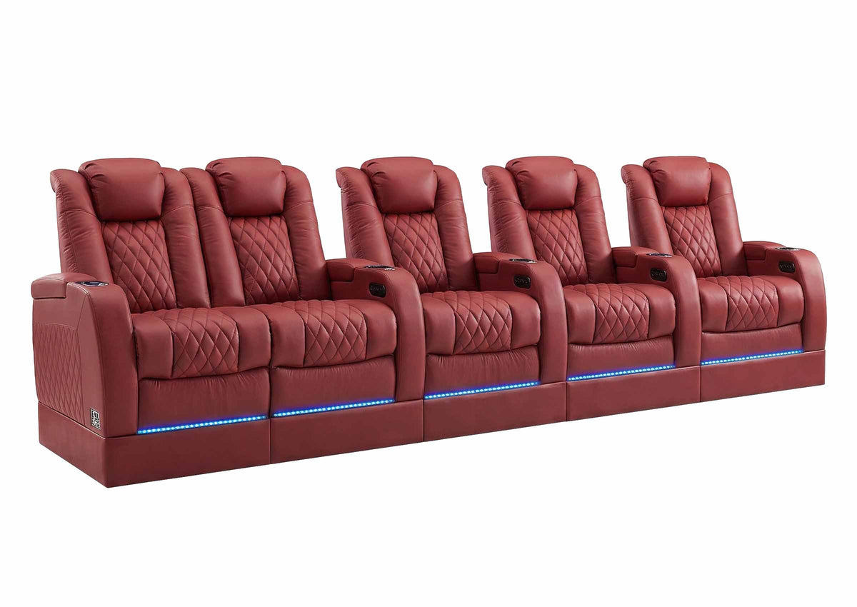 Weilianda FortLux Riser Series 5-seat Home Theater Recliner | Zero Gravity,Adjustable Headrest & Lighting