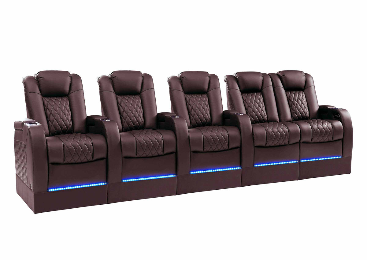 Weilianda FortLux Riser Series 5-seat Home Theater Recliner | Zero Gravity,Adjustable Headrest & Lighting