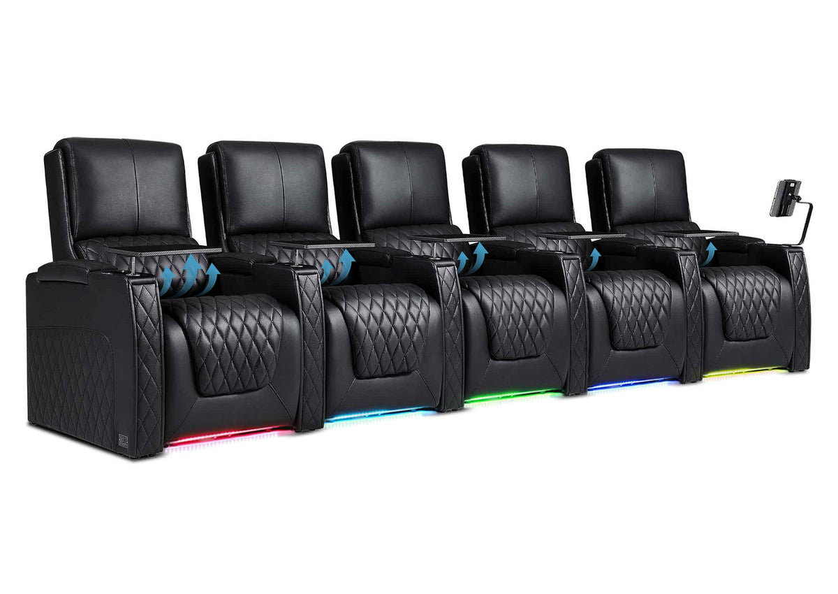 Weilianda AstroUltra Lumbar Series 5-Seat Home Cinema Chairs with Integrated Lumbar Support