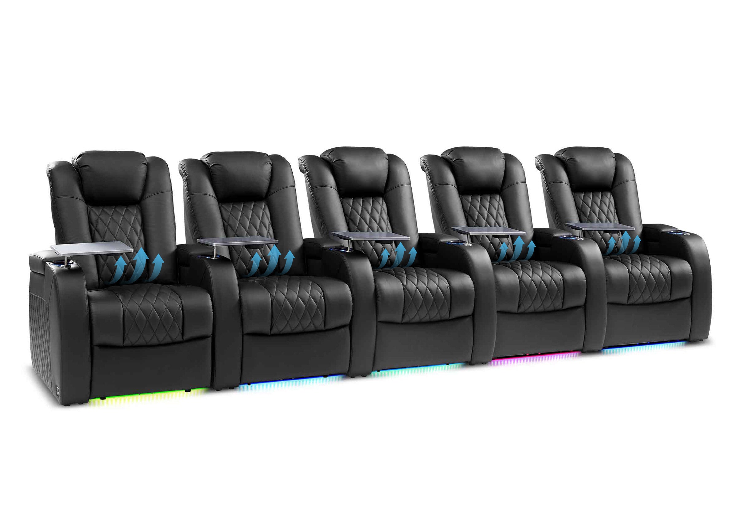 Limited-Time Flash Sale | Genuine Leather Power Reclining Home Theater Seating
