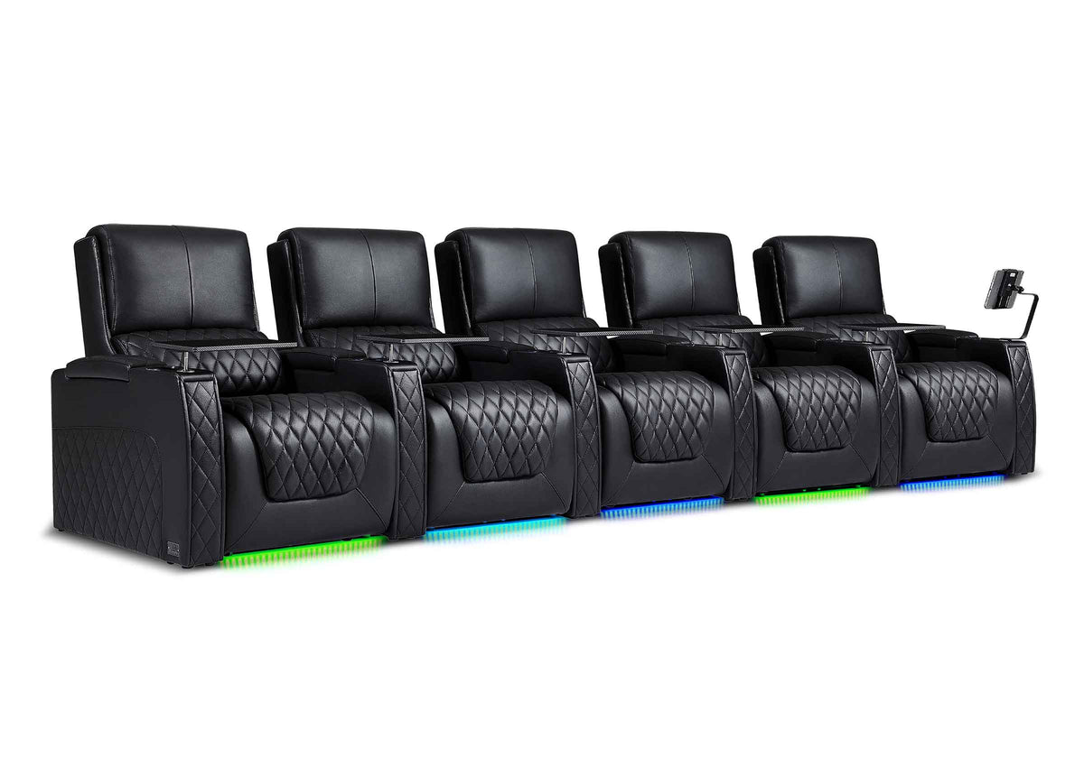 Weilianda AstroUltra XL Series – Big & Tall Design Five Seat Home Theater Seating | Extra Space to Relax & Premium Leather