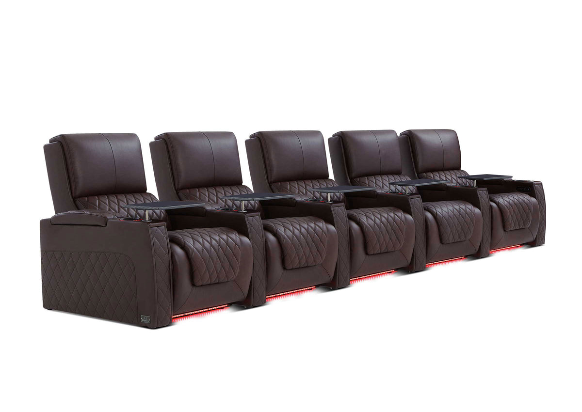 Weilianda AstroUltra XL Series – Big & Tall Design Five Seat Home Theater Seating | Extra Space to Relax & Premium Leather