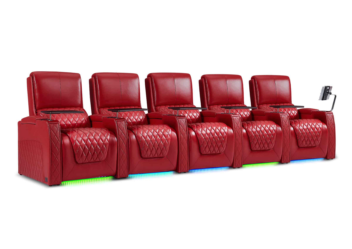 Weilianda AstroUltra XL Series – Big & Tall Design Five Seat Home Theater Seating | Extra Space to Relax & Premium Leather