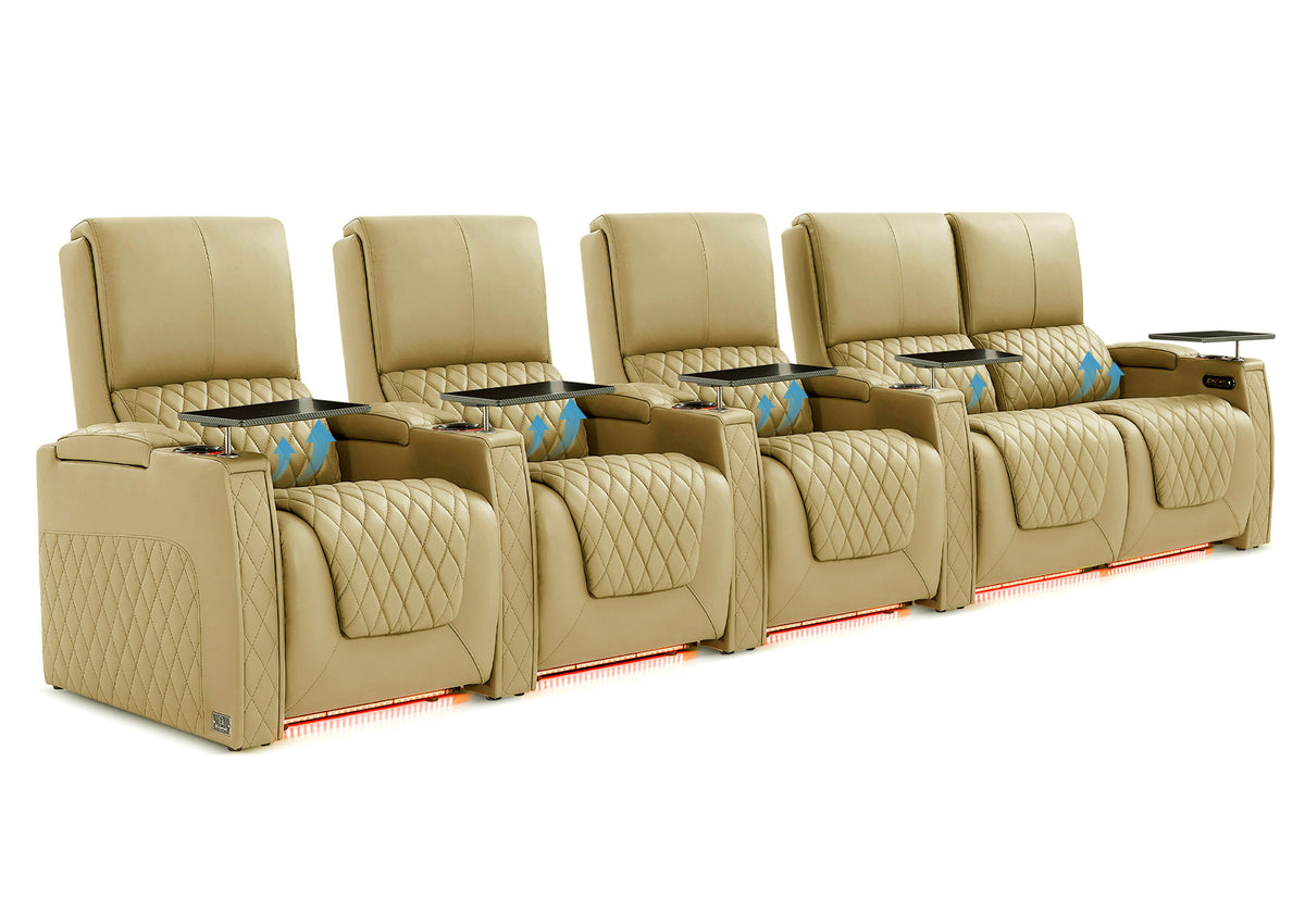 Weilianda AstroUltra Lumbar Series 5-Seat Home Cinema Chairs with Integrated Lumbar Support