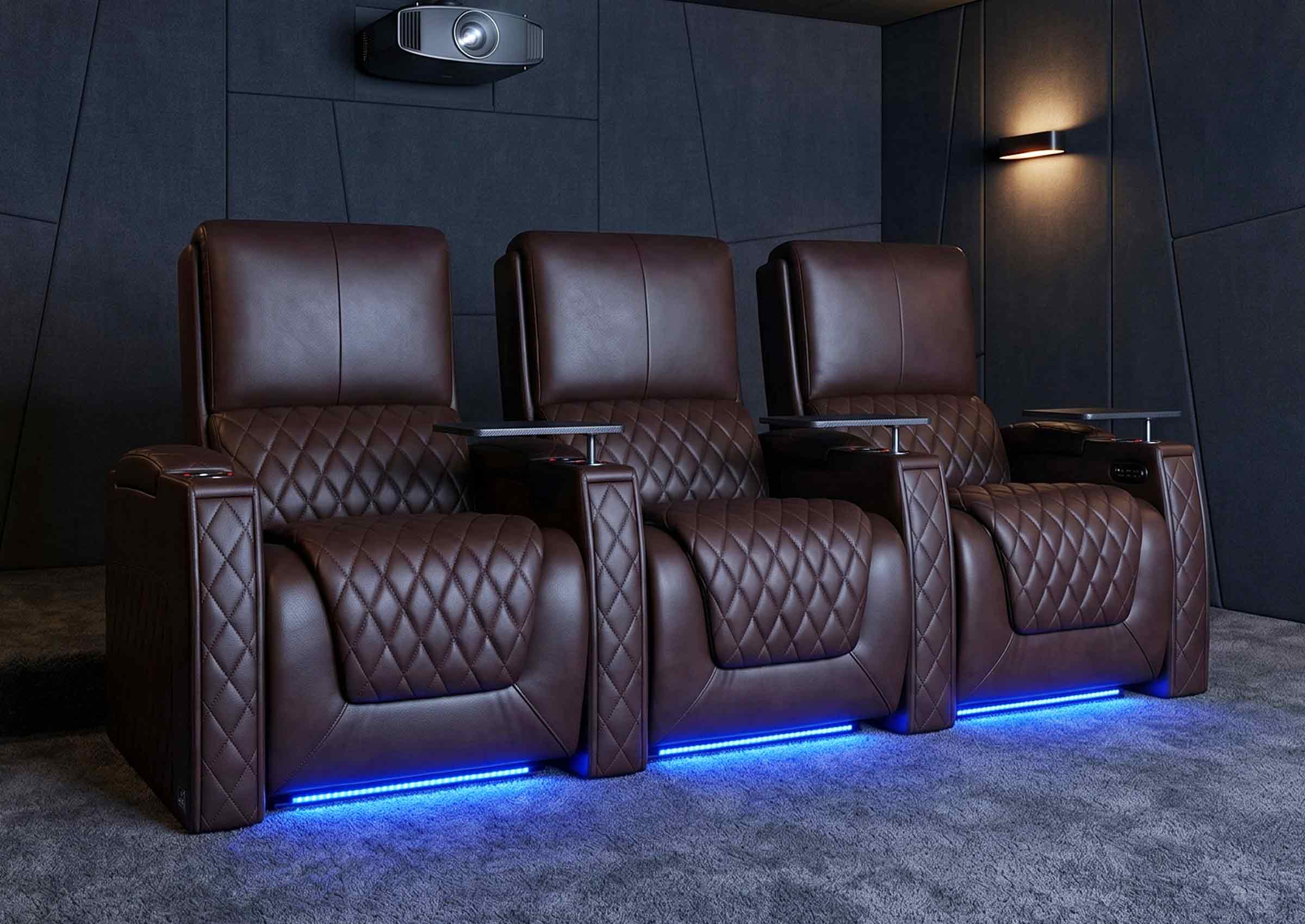 Blue Home Theater Seating | Zero Gravity Recliner