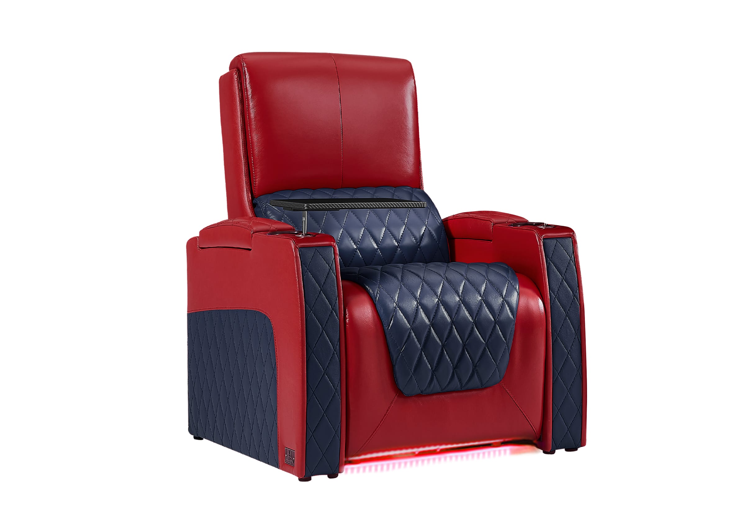 Weilianda AstroUltra Series Red Custom Dual-Color Single Recliner with Zero Gravity Seating