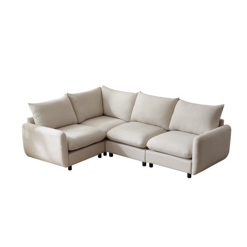 99 in. 3-Piece Modular Free Combination Sectional Sofa Couch