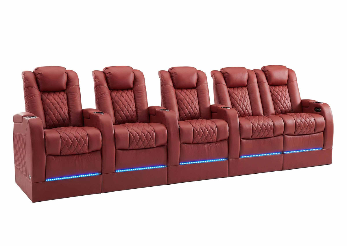 Weilianda FortLux Riser Series 5-seat Home Theater Recliner | Zero Gravity,Adjustable Headrest & Lighting