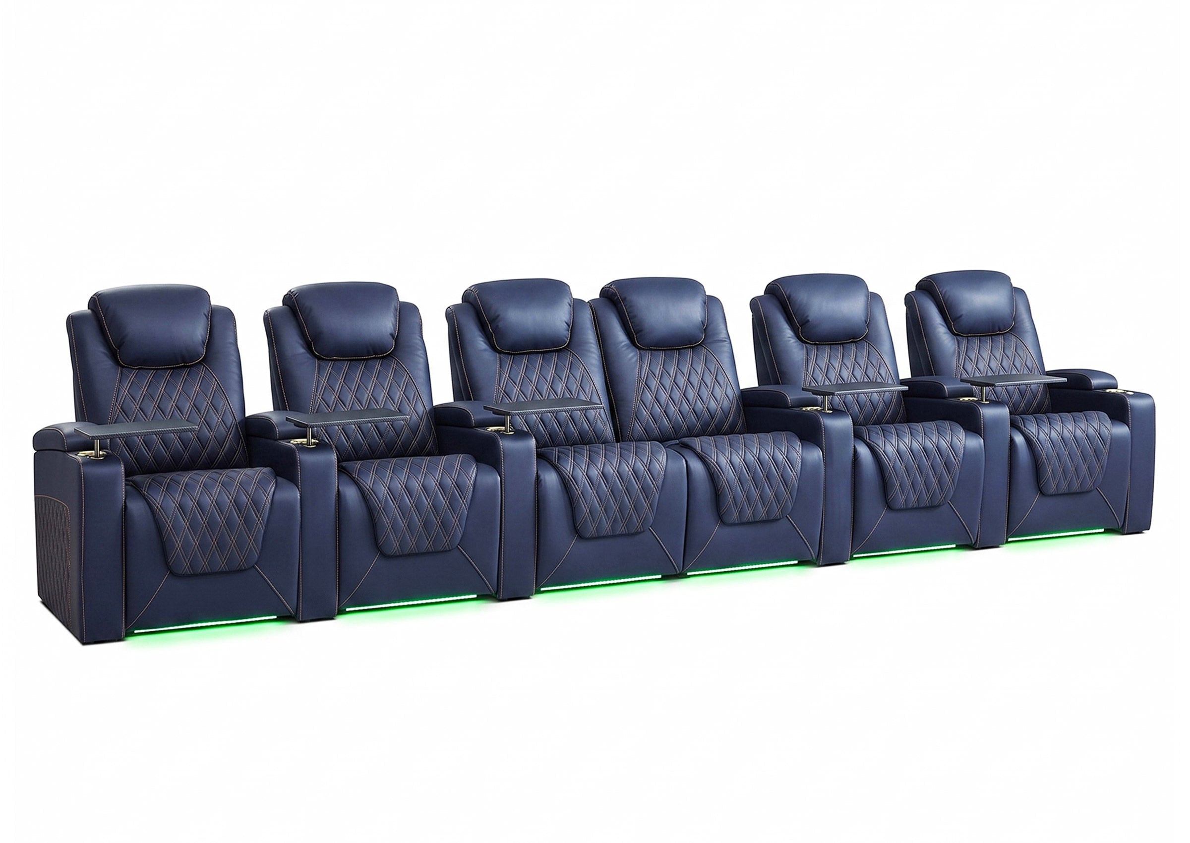 Weilianda Chic Series 6-Seat Electric Home Theater Recliner  | Multicolor Lighting