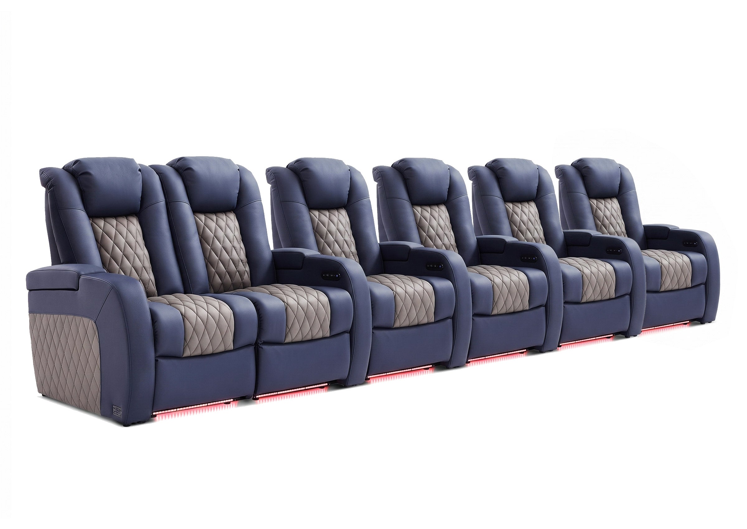 Weilianda 2026 Luxury Version 2.0 Power Theater Seats Dual-Color Couch 6-seat
