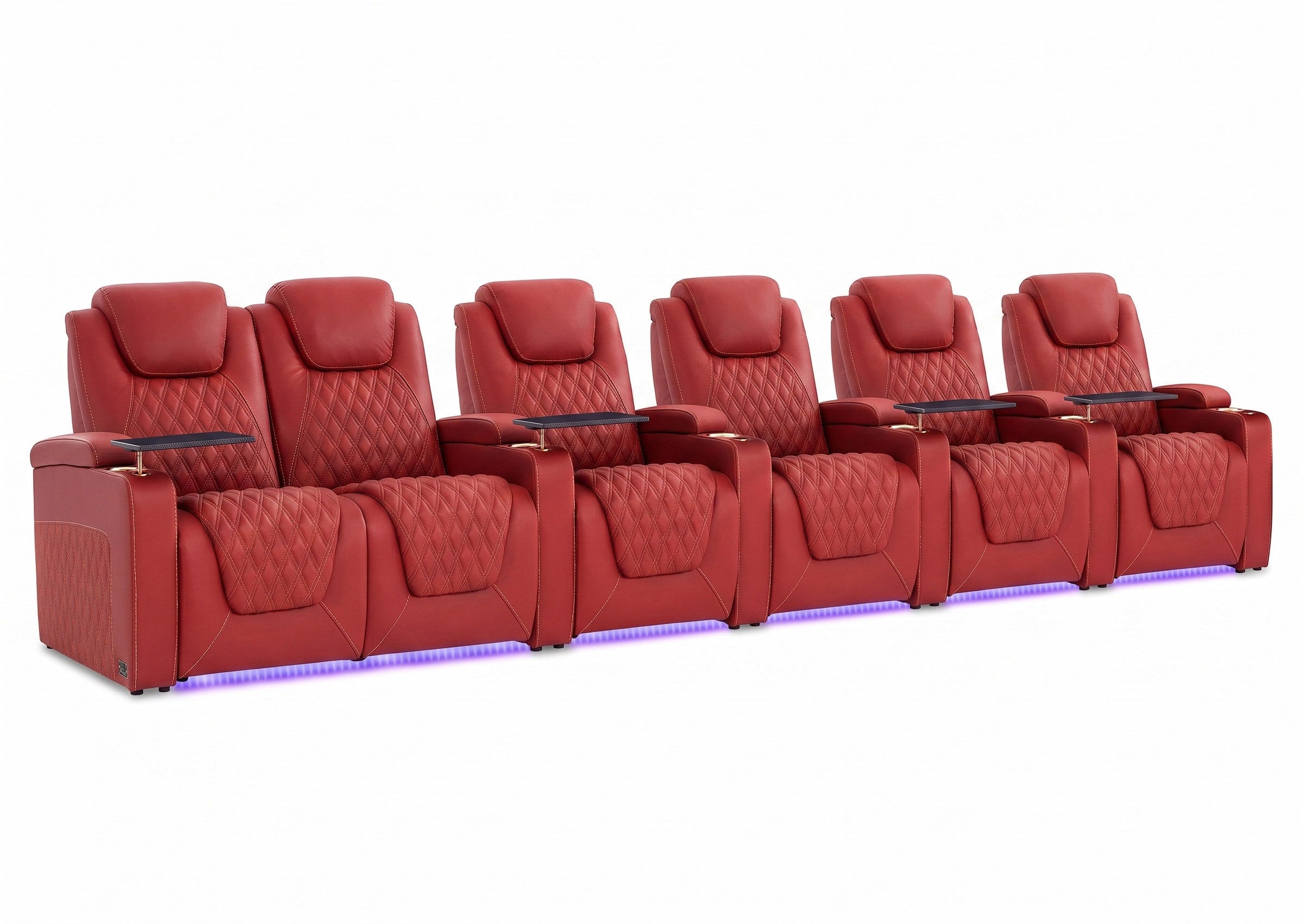 Weilianda Chic Series 6-Seat Electric Home Theater Recliner  | Multicolor Lighting