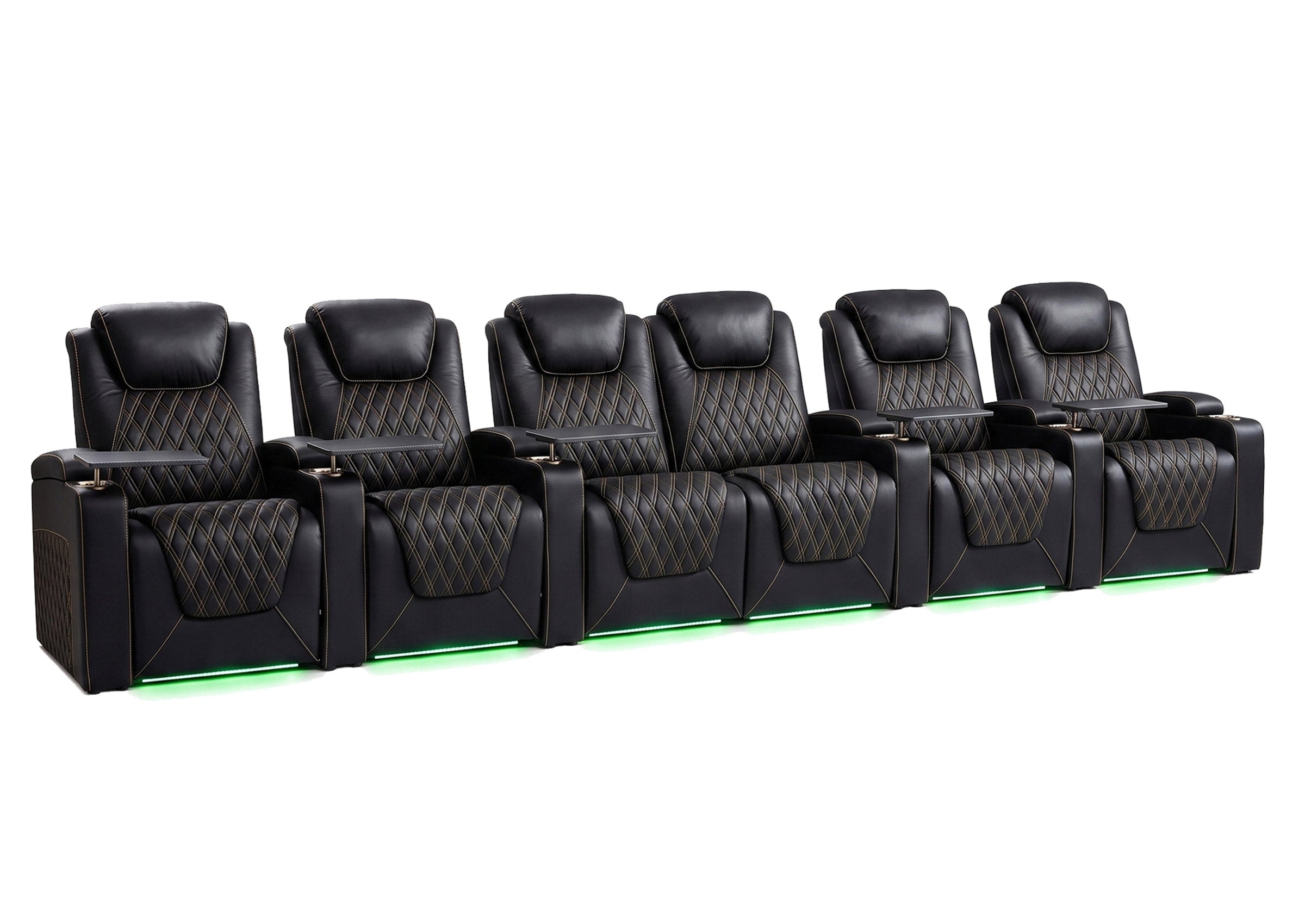 Weilianda Chic Series 6-Seat Electric Home Theater Recliner  | Multicolor Lighting