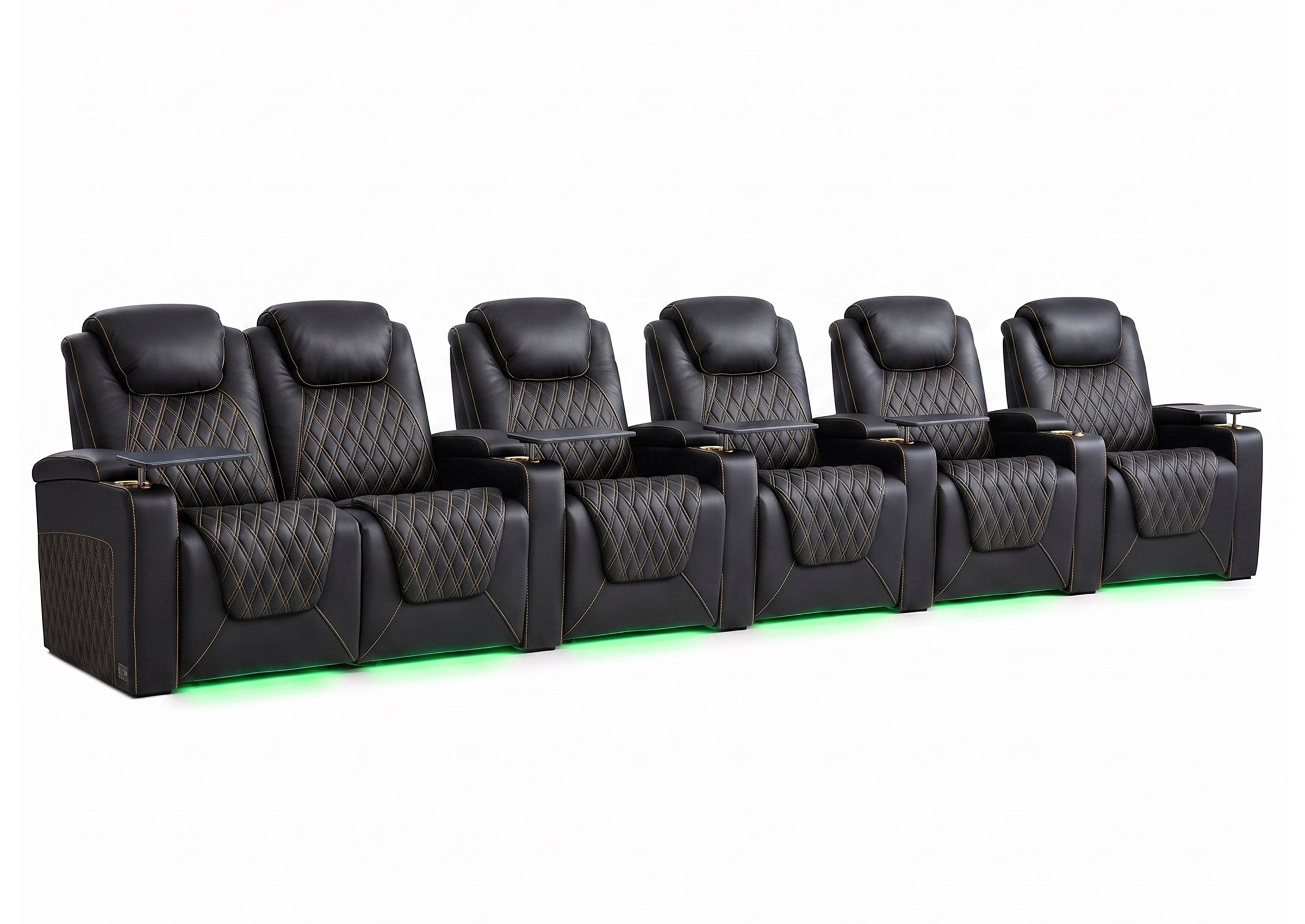 Weilianda Chic Series 6-Seat Electric Home Theater Recliner  | Multicolor Lighting