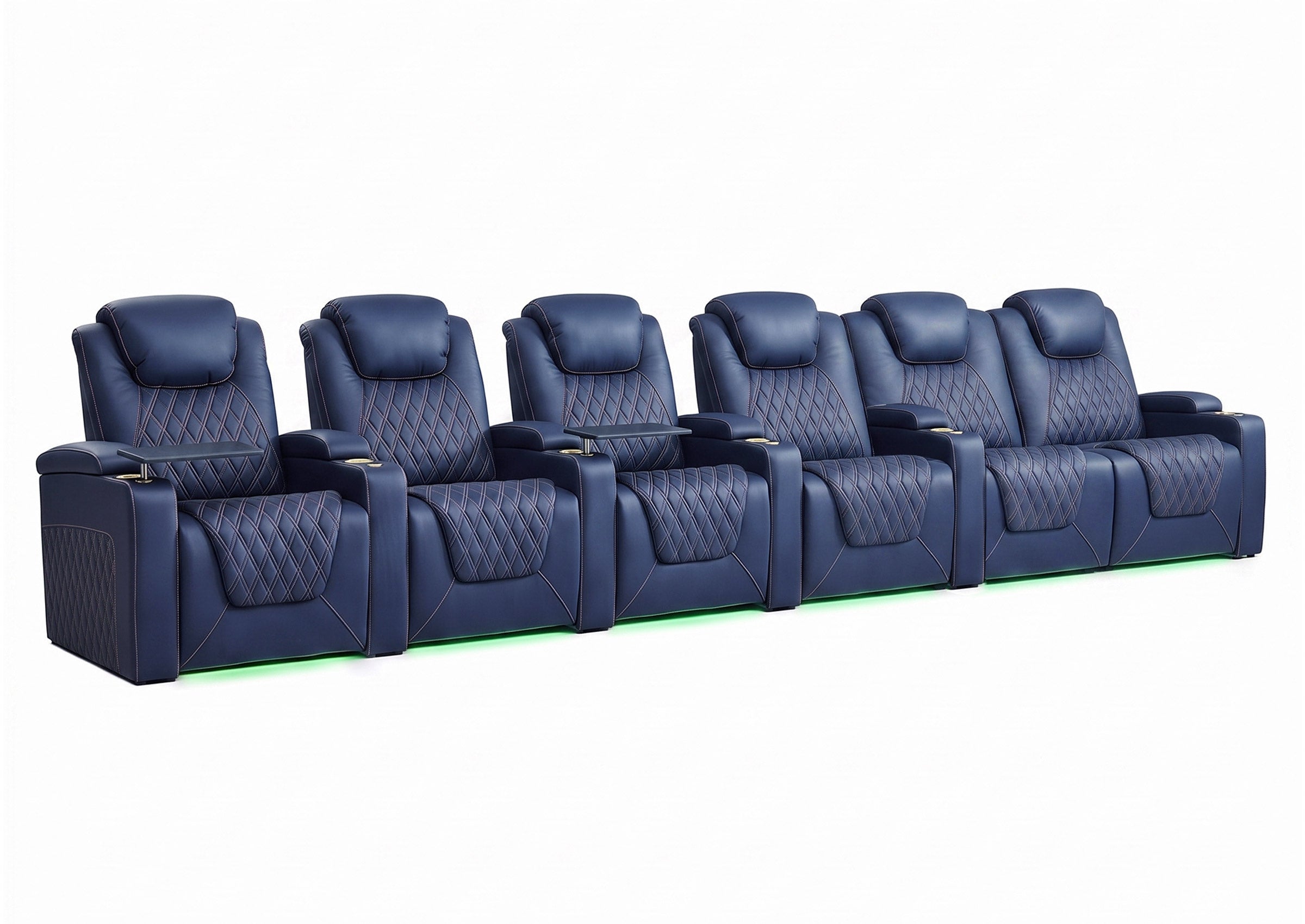 Weilianda Chic Series 6-Seat Electric Home Theater Recliner  | Multicolor Lighting
