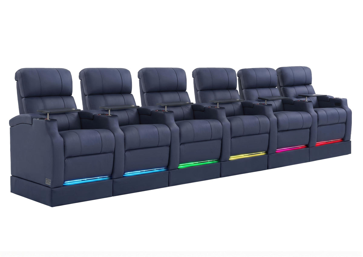 Weilianda Vanguard Riser Series 6-Seat Home Cinema Sofa | Zero Gravity，USB Charging for Gaming Room