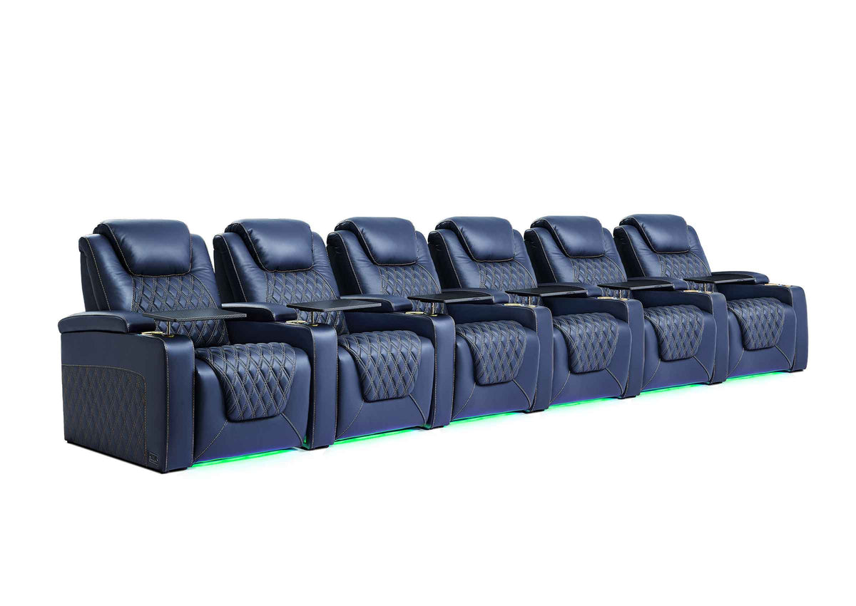 Weilianda Chic XL Series Six-Seat Movie Room Sofa | Roomier Seating & Personalized Comfort