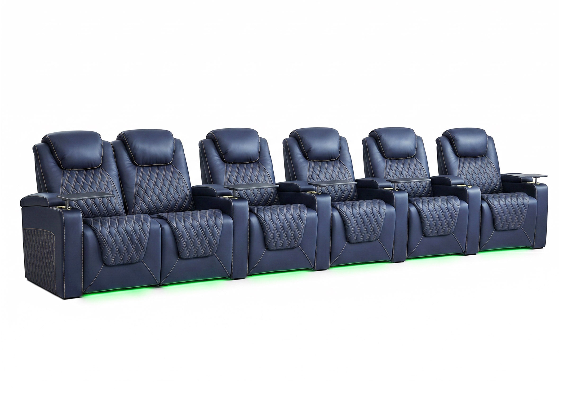 Weilianda Chic Series 6-Seat Electric Home Theater Recliner  | Multicolor Lighting