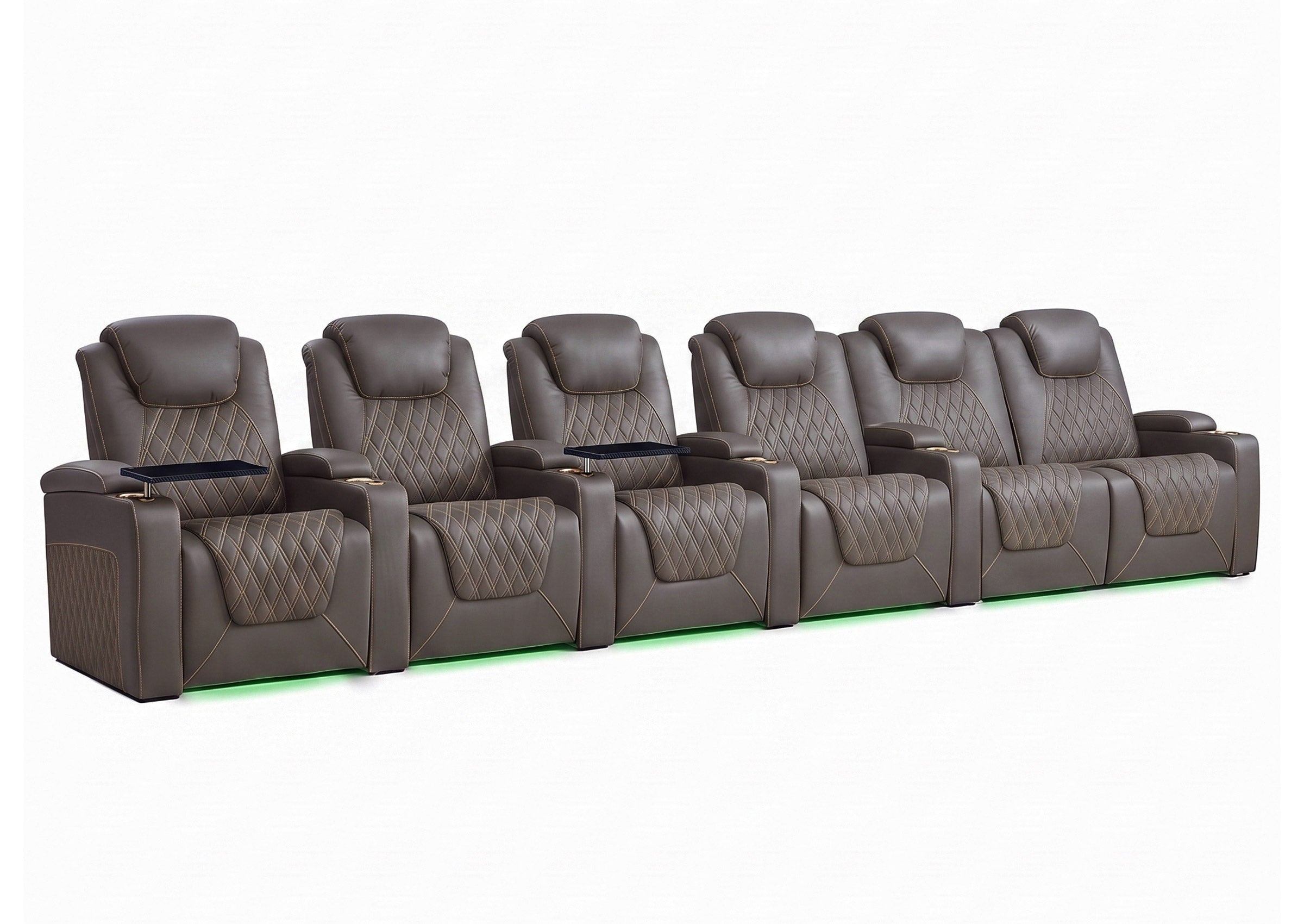 Weilianda Chic Series 6-Seat Electric Home Theater Recliner  | Multicolor Lighting