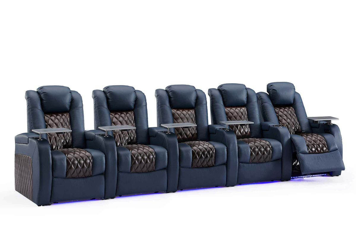 4 Seating Row | Set of 4 Home Theater Recliners