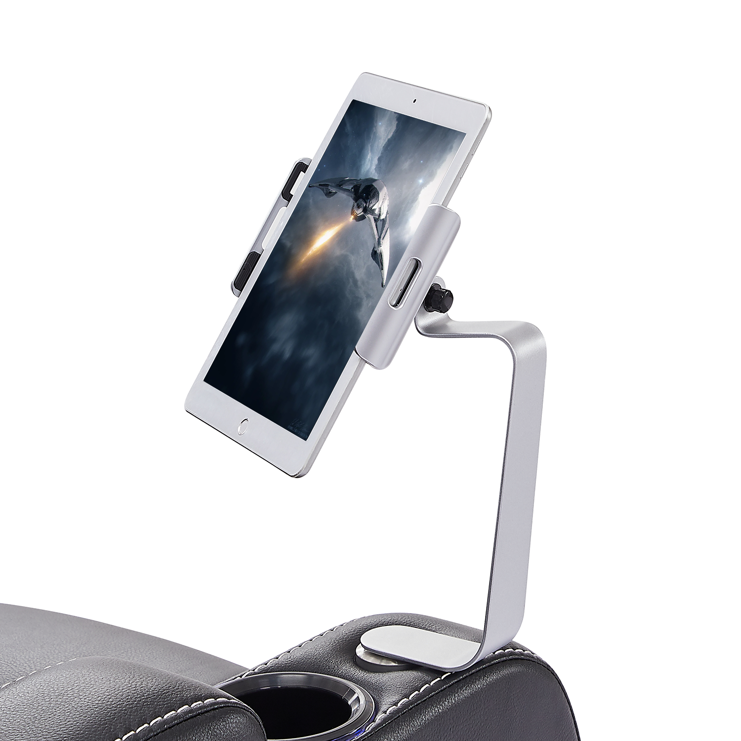 Weilianda Home Theater Seating Series Swivel Tablet and Cell Phone Holder,Silver