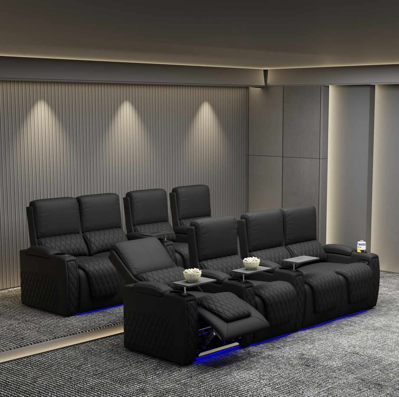 Blue Cinema Chairs Black Friday Zero Gravity LED Recliners