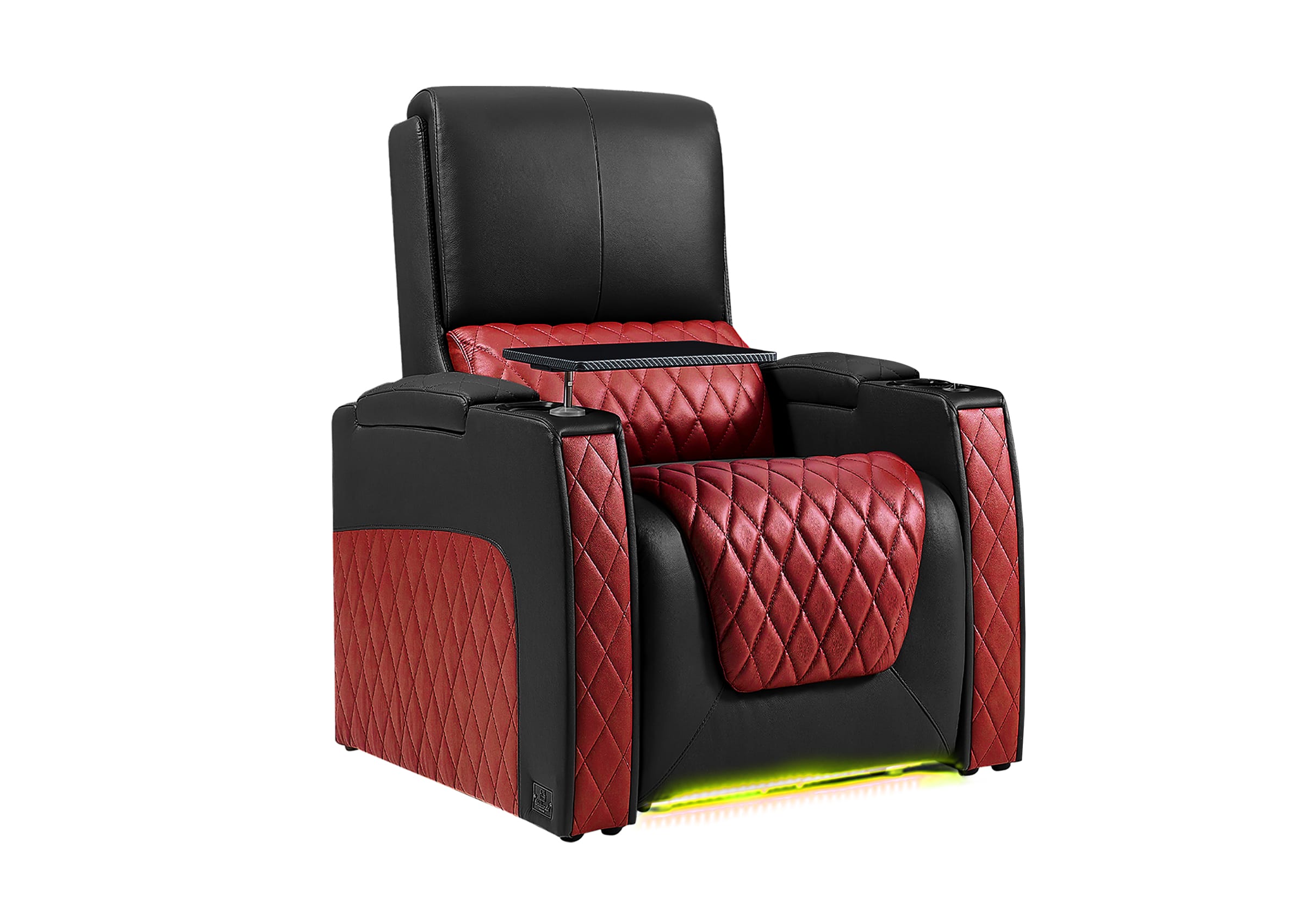 Weilianda AstroUltra Series Black Custom Two-Tone Single Power Recliner with Zero Gravity Seating