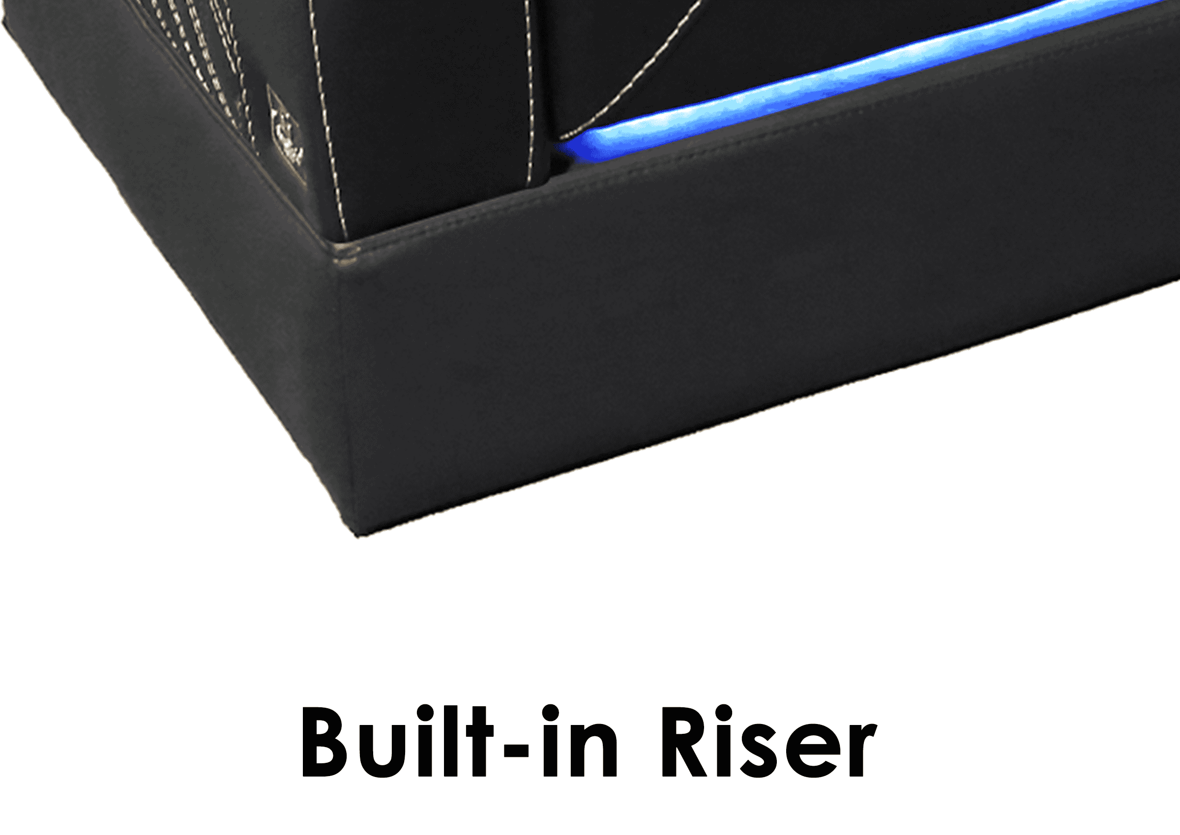Weilianda Chic Riser Series Home Theater Seating Row of 3 | Gold Accent Chair with LED Lighting