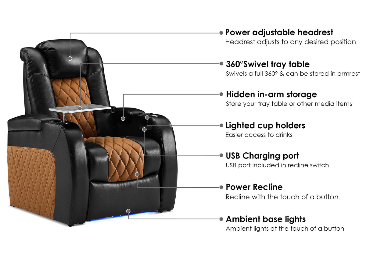 Custom Home Theater Seating | Premium Leather | On Sale