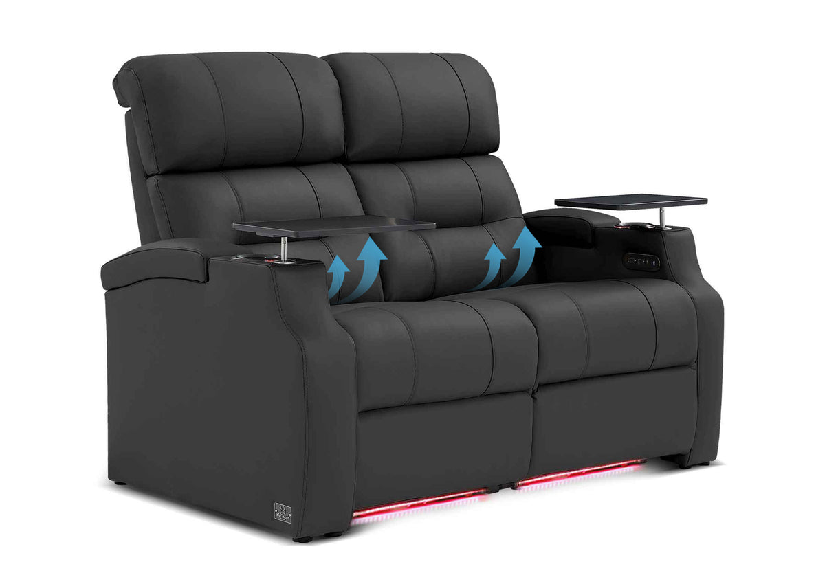 Weilianda Vanguard Lumbar Series Home Theater Loveseat Recliner with Ergonomic Lumbar Support