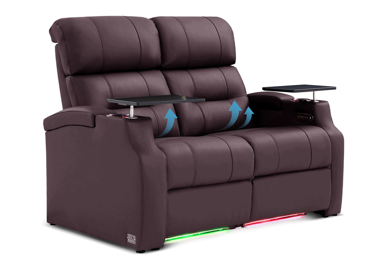 Weilianda Vanguard Lumbar Series Home Theater Loveseat Recliner with Ergonomic Lumbar Support