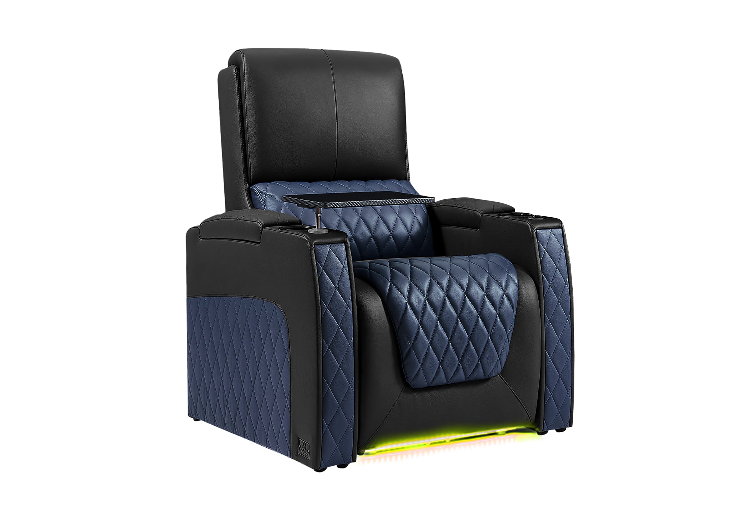 Weilianda AstroUltra Series Black Custom Two-Tone Single Power Recliner with Zero Gravity Seating