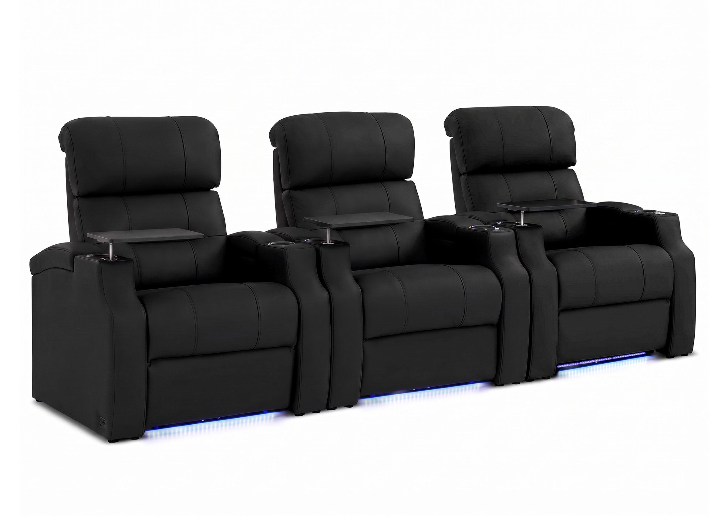 Weilianda Vanguard Series Movie Night Chair Power Recliner 3 seats Blue