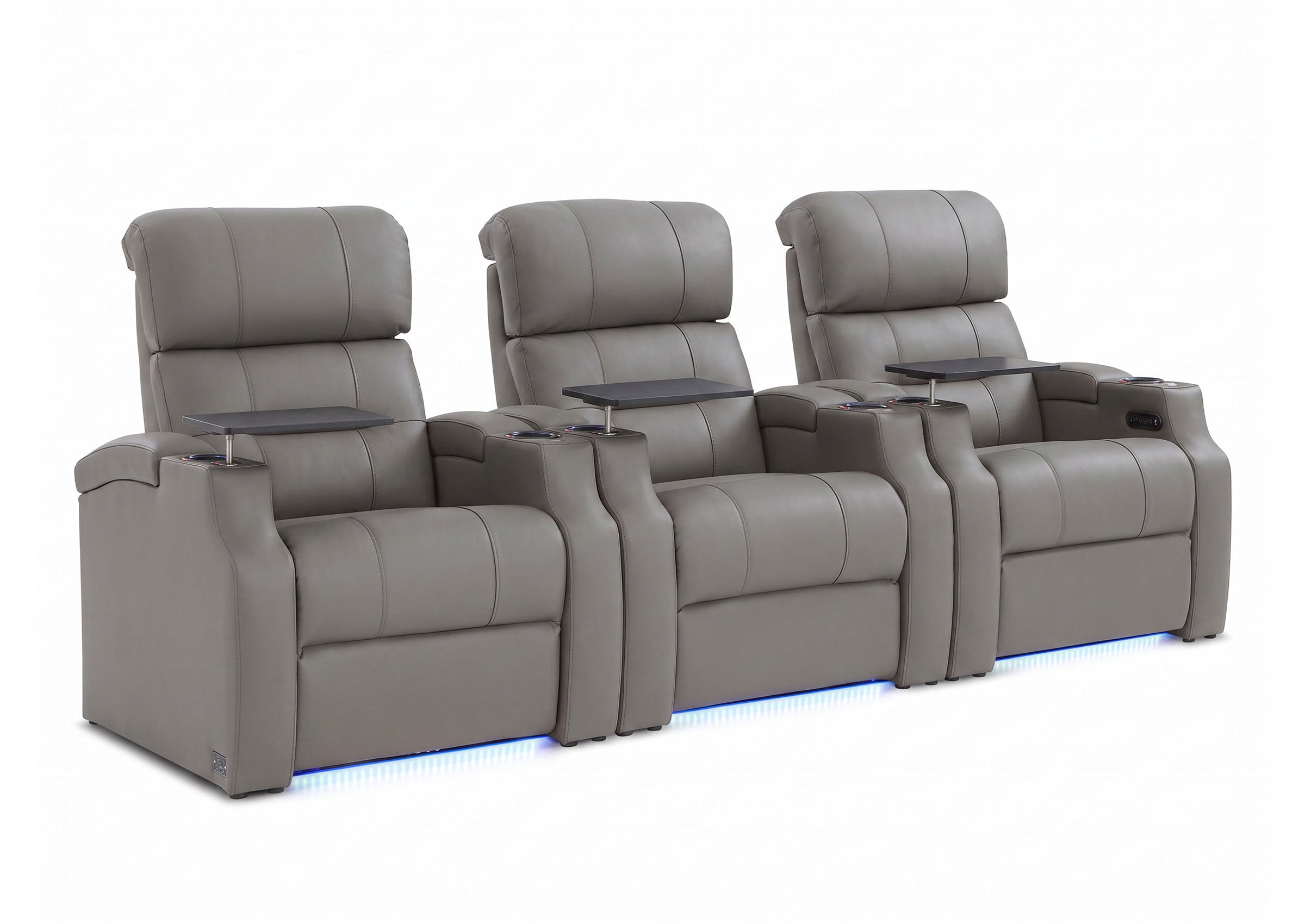 Weilianda Vanguard Series Movie Night Chair Power Recliner 3 seats Blue
