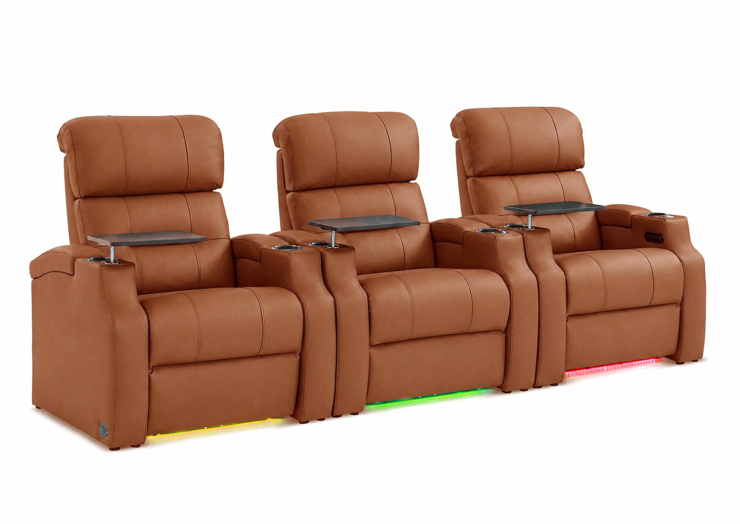 Weilianda Vanguard Series Movie Night Chair Power Recliner 3 seats Blue