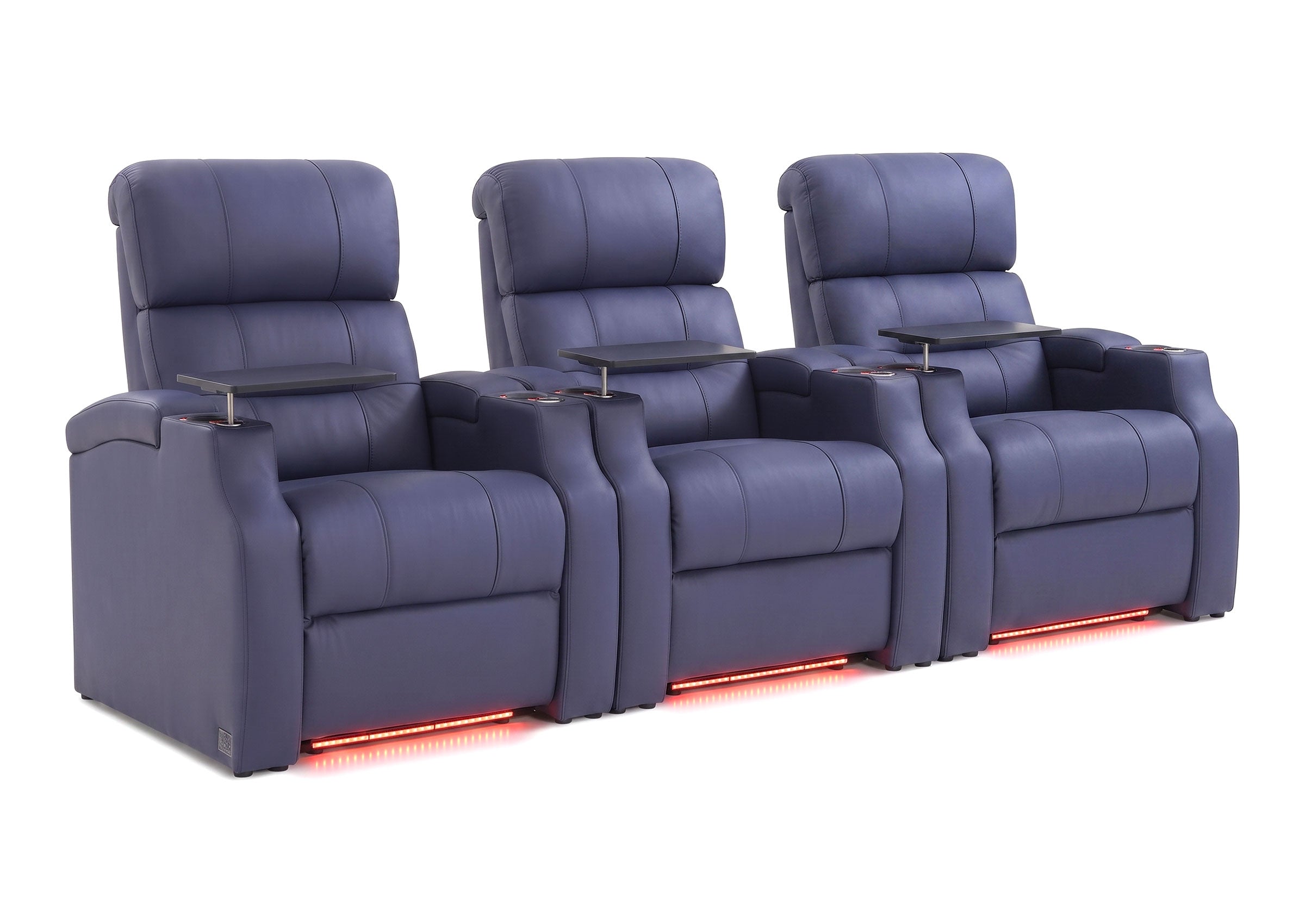 Weilianda Vanguard Series Movie Night Chair Power Recliner 3 seats Blue
