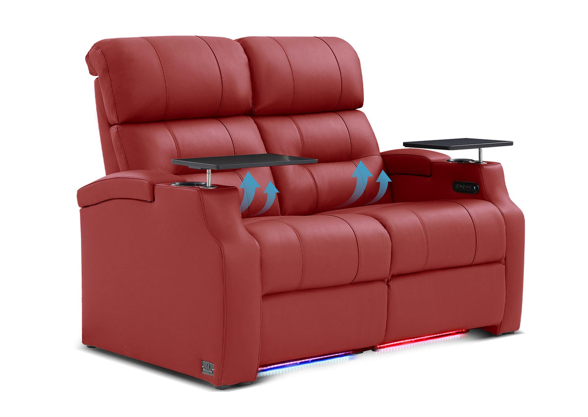Weilianda Vanguard Lumbar Series Home Theater Loveseat Recliner with Ergonomic Lumbar Support