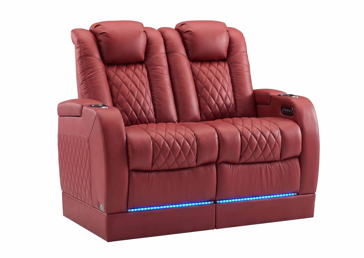 Weilianda FortLux Riser Series 2-Seat Home Theater Sofa | Power Headrest & Footrest Recliner
