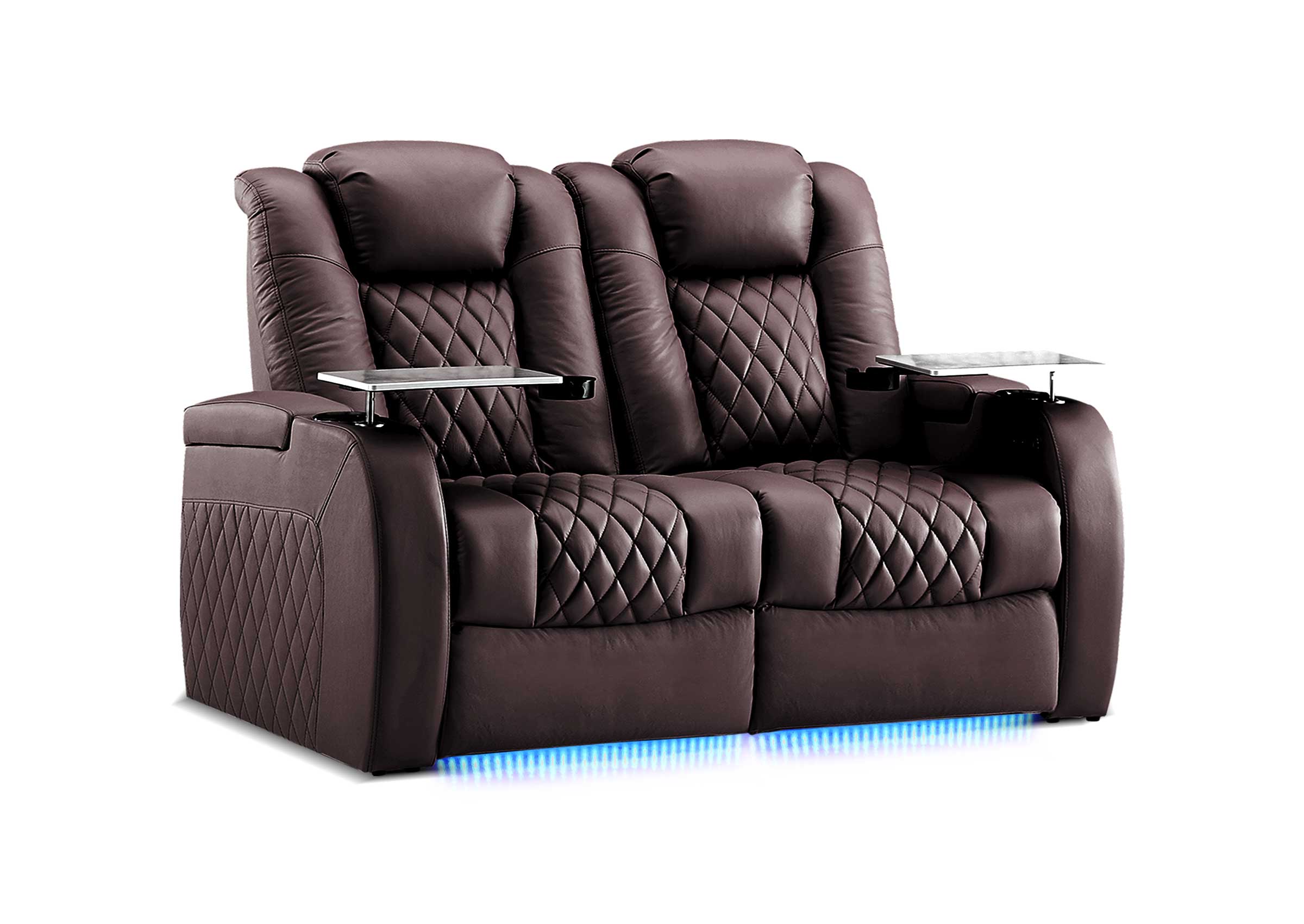 Weilianda FortLux XL Series – Big & Tall Design | Two-Seat Power Recliner with Ambient Lighting & Adjustable Headrest for Movie Room